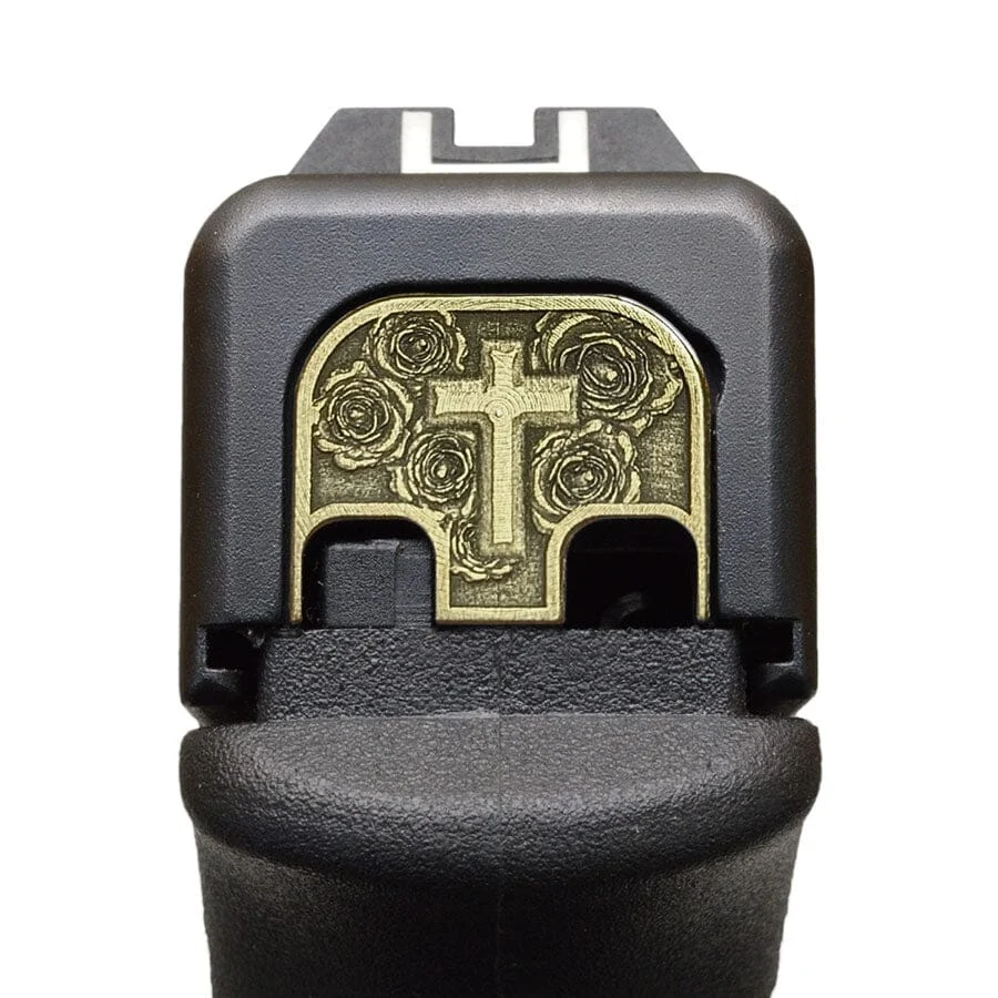 Cross & Roses 3D Slide Back Plate