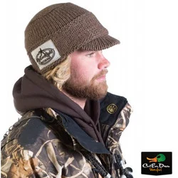 RIG'EM RIGHT HEAVY WEIGHT KNIT BILLED BEANIE - OLIVE TIMBER