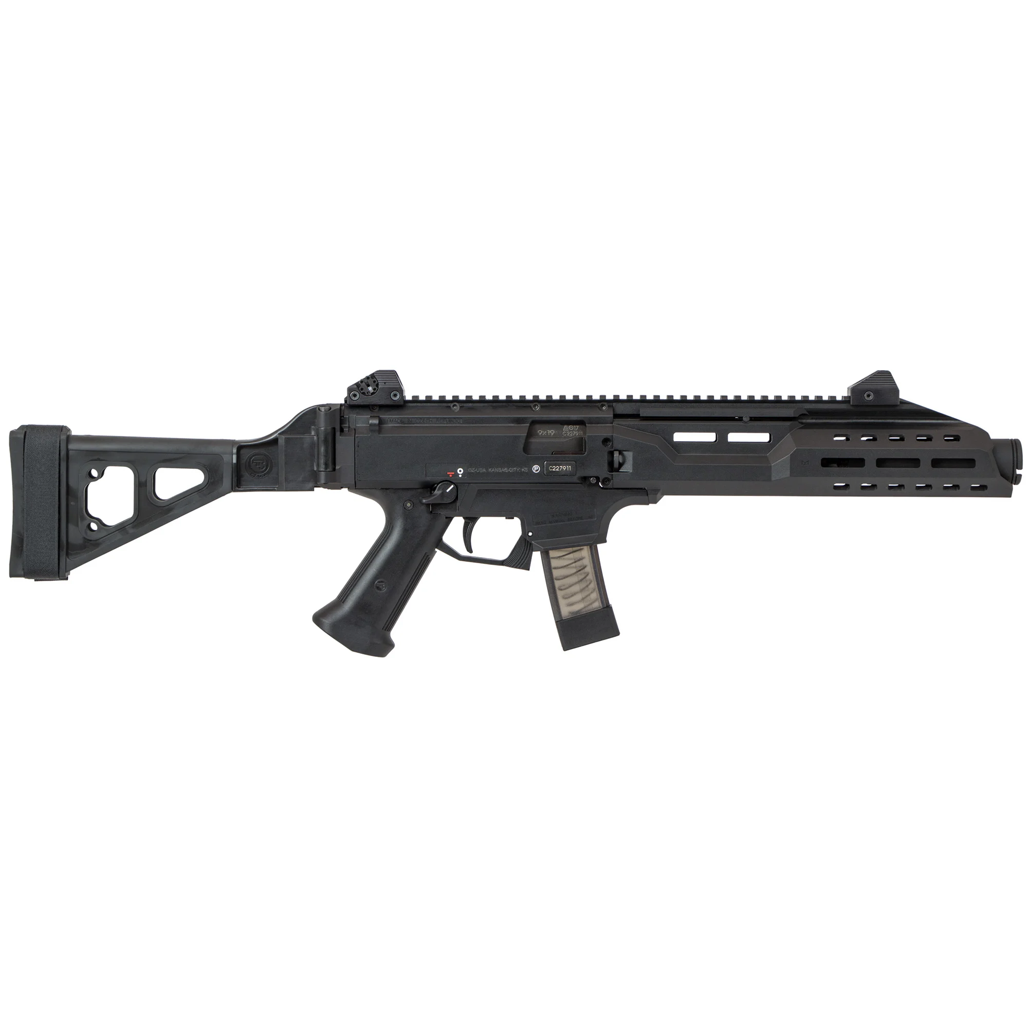CZ Scorpion EVO 3 S1 , 9mm - SB Tactical Folding Brace, 10RD