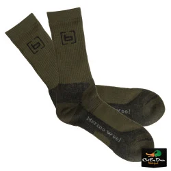 BANDED BASE MIDWEIGHT CALF LENGTH MERINO WOOL SOCKS