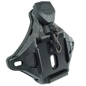 Wilcox:Hybrid Three Hole/One Hole Shroud with Lanyard, Black