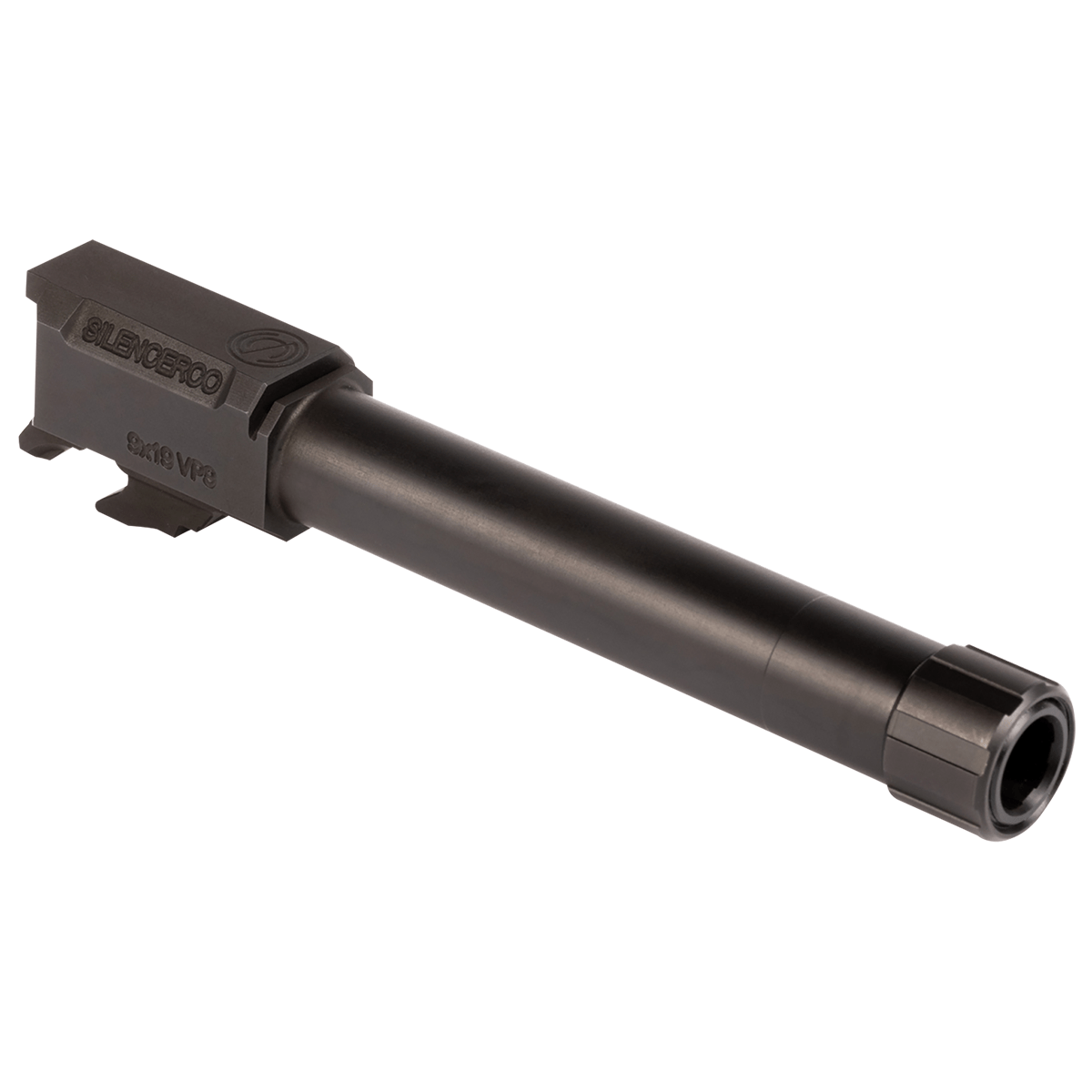 SilencerCo AC1549 Threaded Barrel 4.50" 9mm Luger, Black Nitride Stainless Steel, Fits HK VP9