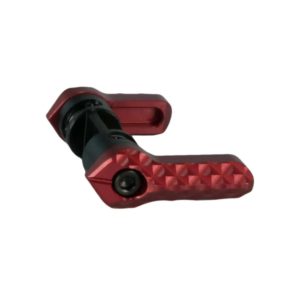 Seekins Precision 0011580012 Safety Selector 60/90 Degree Red Anodized Aluminum Ambidextrous