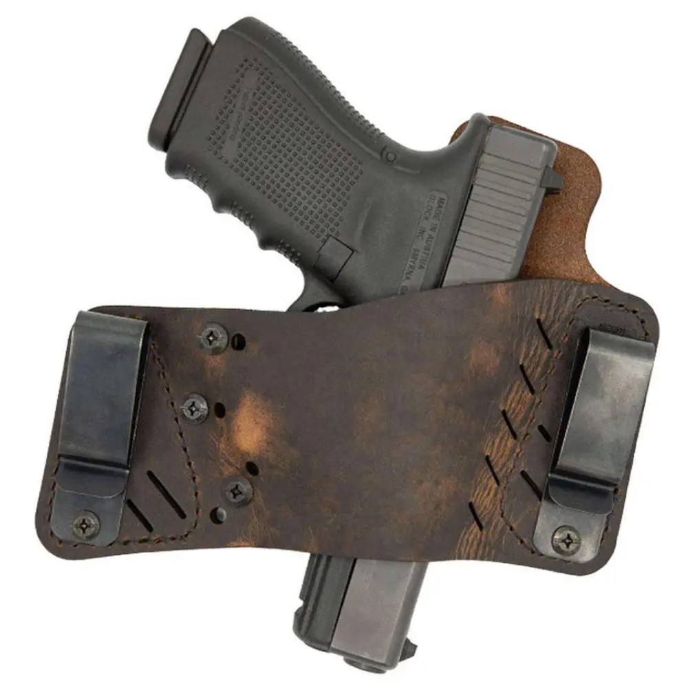 Versacarry 52311 Protector S3 Distressed Brown Buffalo Leather IWB/OWB Most Handguns Right Hand