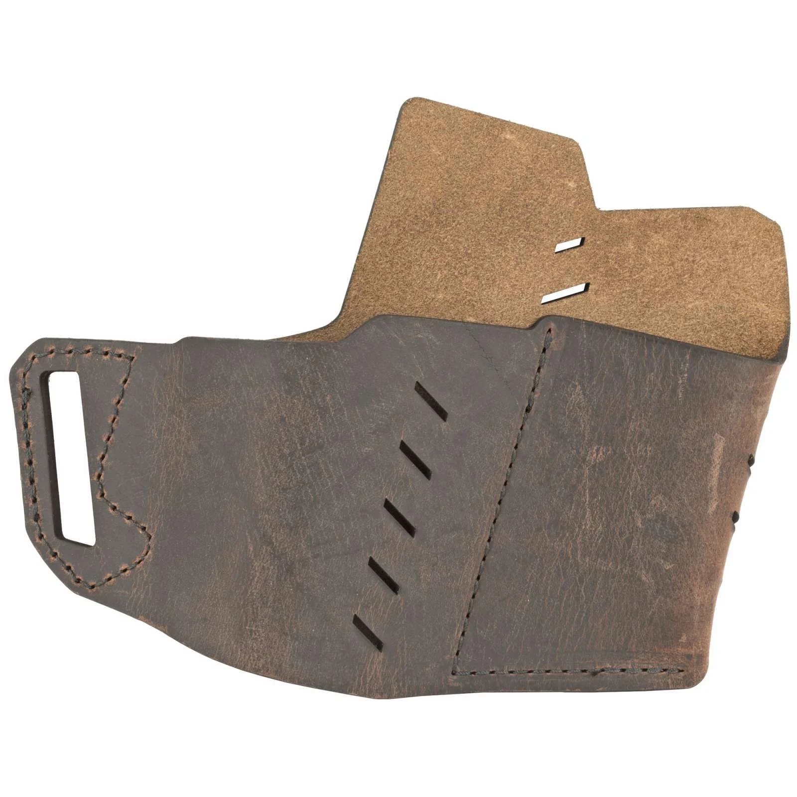 Versacarry 62101 CommanderDistressed Brown Buffalo Leather OWB fits Glock Right Hand Size 1