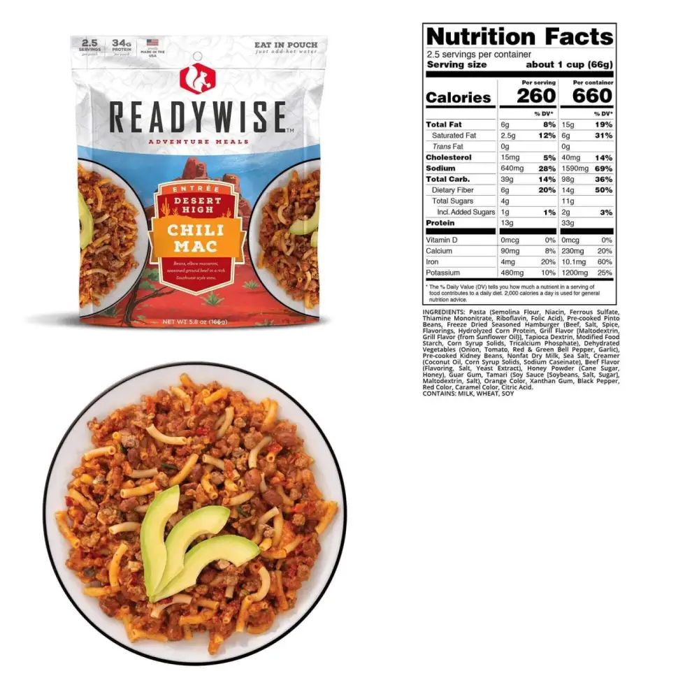 Readywise Desert High Chili Mac with Beef - 5.8 oz