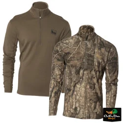 BANDED GEAR BASE WOOL 1/4 ZIP PULLOVER TOP - 230 GRAM