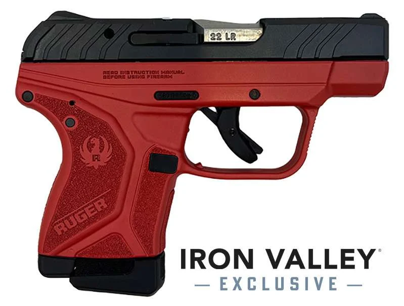 Ruger 13723 LCP II .22 LR 2.75" Pistol, Red Cerakote Frame, Lite Rack, 10rd Mag