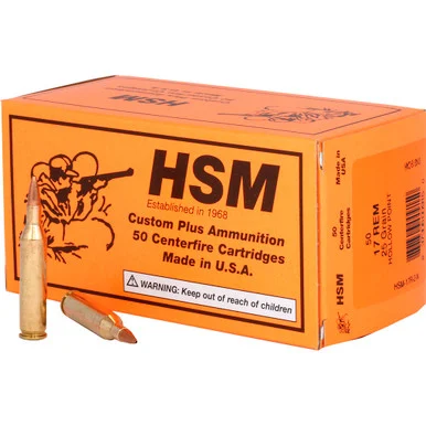 HSM .17 Remington Varmint 25gr JHP Ammo