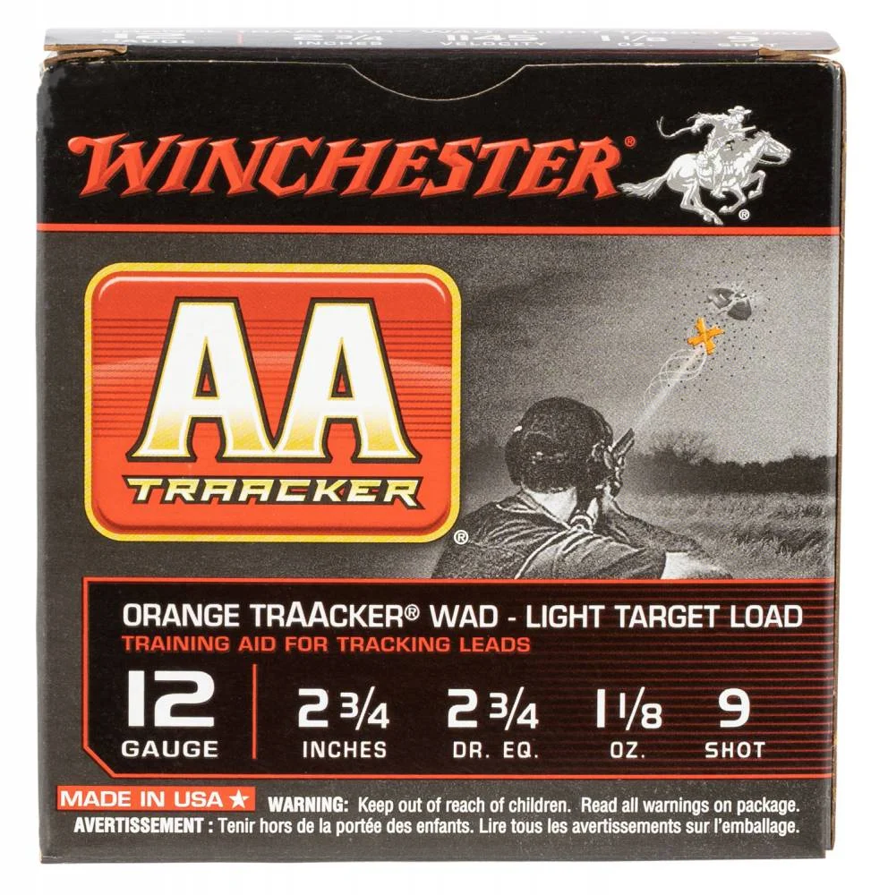 Winchester Ammo AA129TO AA TrAAcker12 Gauge 2.75" 1 1/8 oz 9 Shot 25 Bx/ 10 Cs Orange Wad
