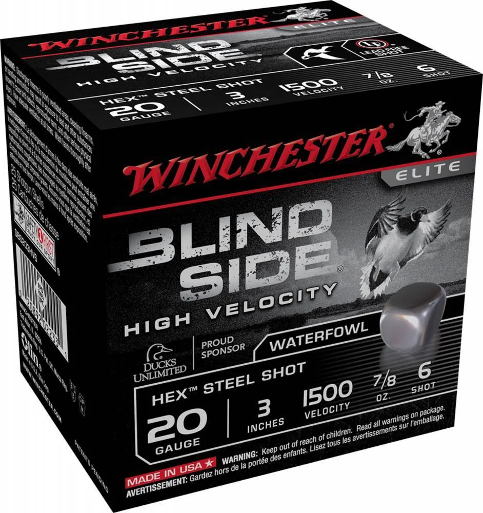 Winchester Ammo SBS203HV6 Blindside High Velocity 20 Gauge 3" 7/8 oz 6 Shot 25 Bx/ 10 Cs
