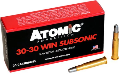 Atomic .30-30 Winchester Subsonic 165gr LRN Flat Point Ammo