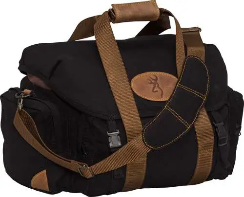 BG LONA CANVAS SHOOTING BAG 19"W X 11.5"H X 13"D BLK/BRN