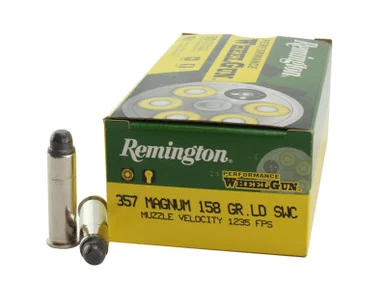 Remington 357 Mag Performance Wheel Gun 158gr LSWC Ammo