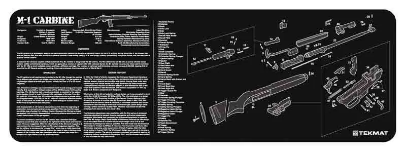 TekMat TEKR36M1CARB Original Cleaning MatM1 Carbine Parts Diagram 12" x 36"