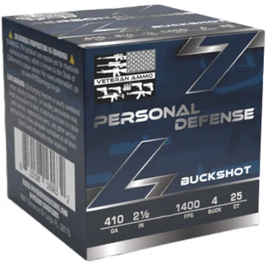 Veteran Ammo Personal Defense 4 Pellets .410 Bore 2.5 in 1/5 oz #4 Buck