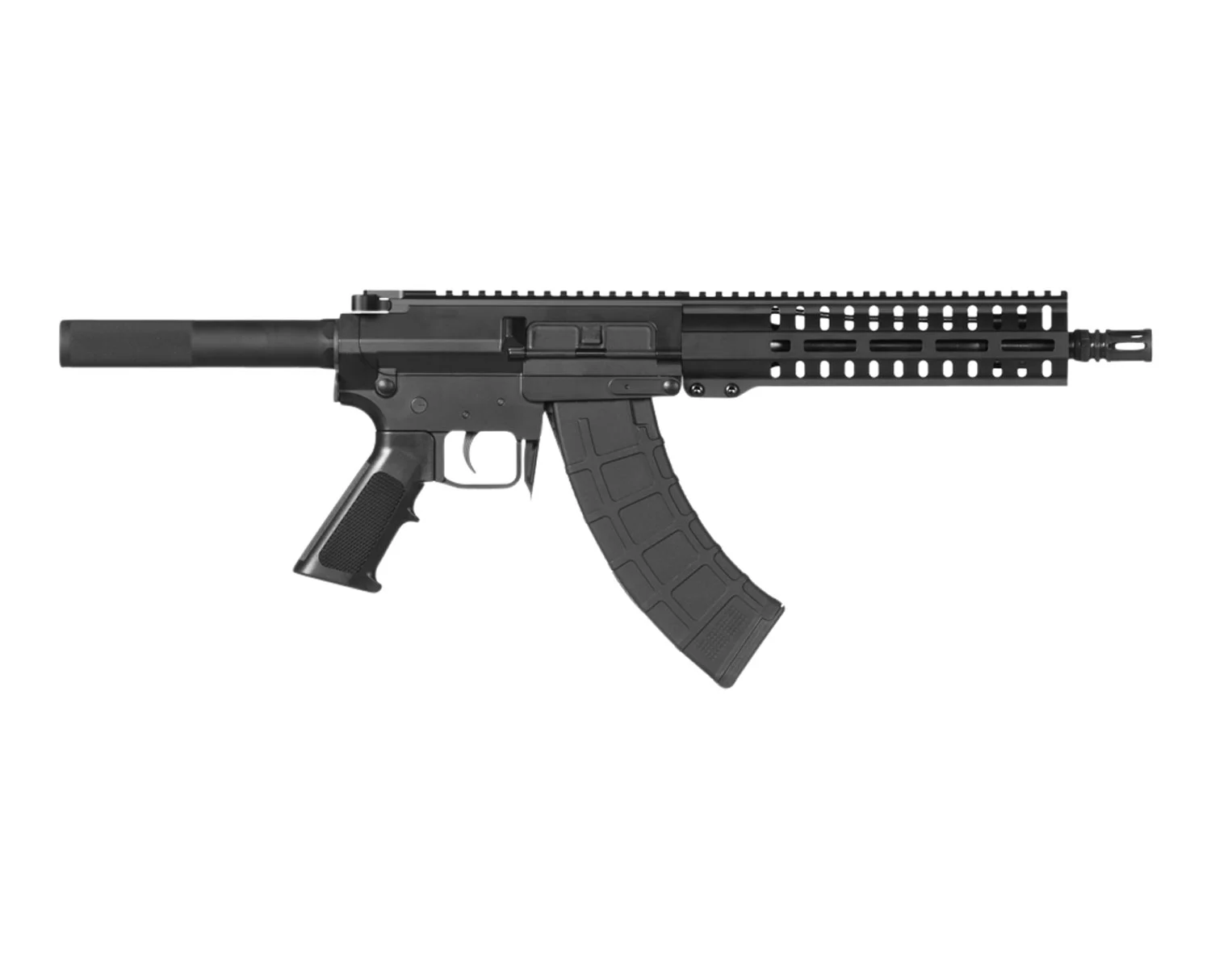 CMMG 76A29F9 Banshee 100 MK47 7.62x39mm Pistol 30+1 Black Hard Coat, A2 Grip, M-Lok Handguard