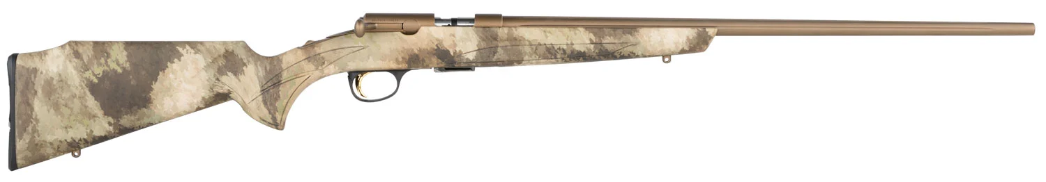 Browning 25243270 T-Bolt .17 HMR 10+1 Bolt Action Rifle: A-TACS AU Camo, Burnt Bronze Cerakote, Right Hand, Monte Carlo Stock