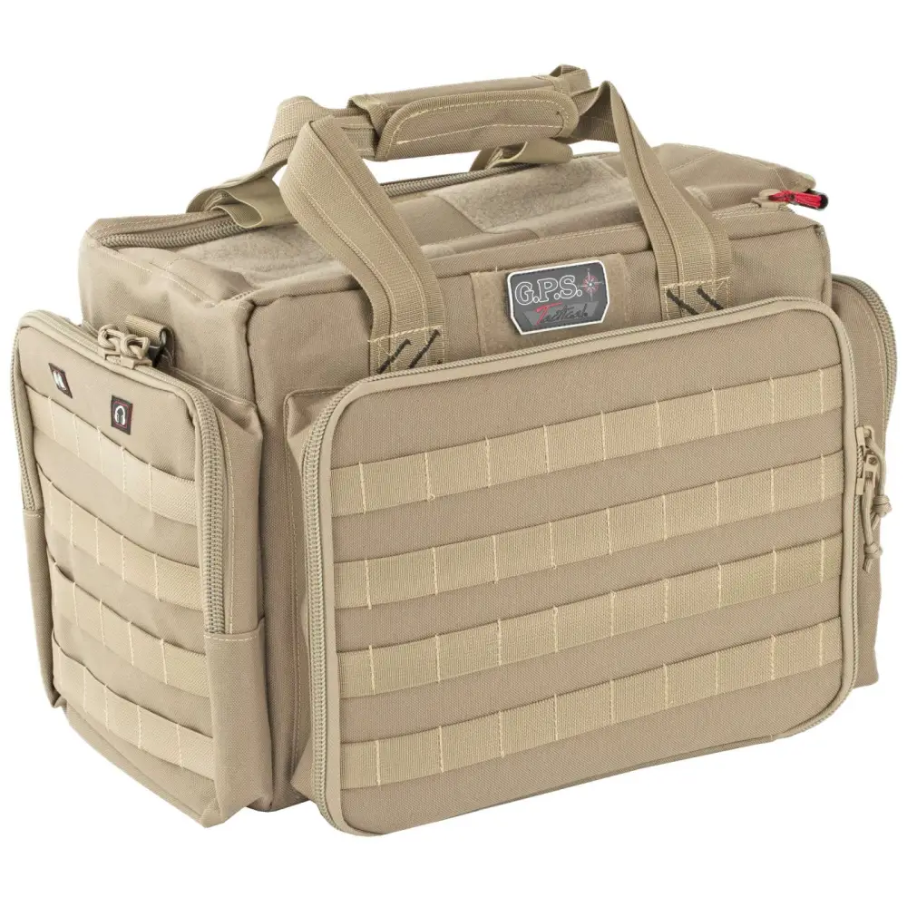 G*Outdoors GPS-T1714LRT Tactical Range BagTan 1000D Nylon Teflon Coating 5 Handguns