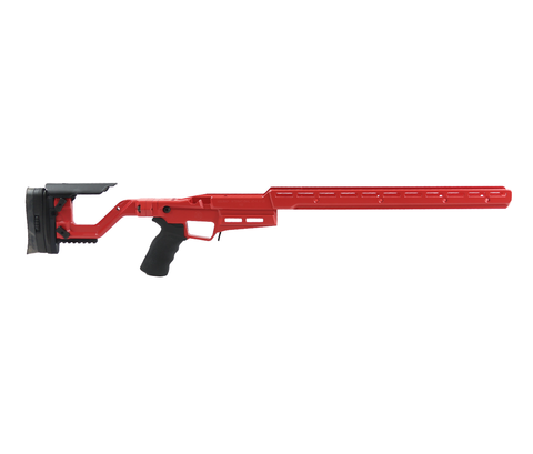 Accuracy International: AT-X AICS, Remington 700 SA, Long Upper Chassis, M-LOK, Fire Red