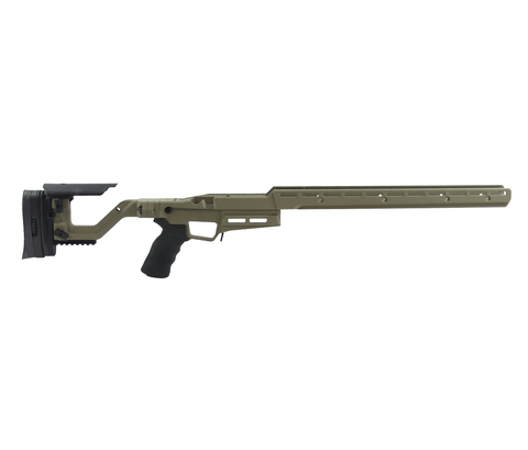Accuracy International: AT-X AICS, Remington 700 SA, Long Upper Chassis, M-LOK, Sage Green