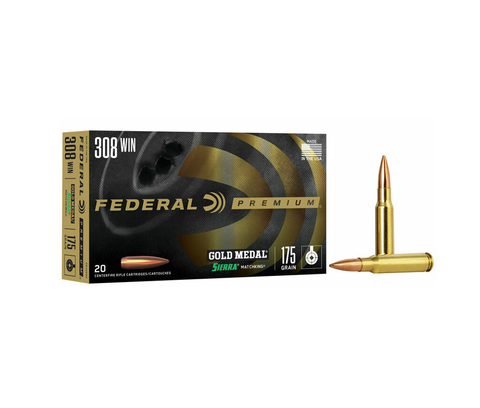 Federal: .308 Win. Gold Medal Match - 175gr Matchking, 20/Box