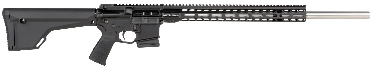 Stag Arms 15000711 Stag 15 Varminter 5.56 24" Semi-Auto 10+1 Black, Fixed Magpul Stock, Precision Varmint Rifle