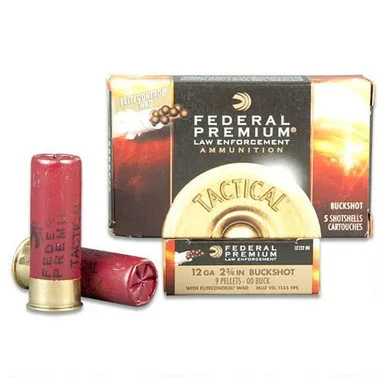 Federal Tactical Law Enforcement 12 Gauge 2-3/4" 00 Buckshot 9 Pellet