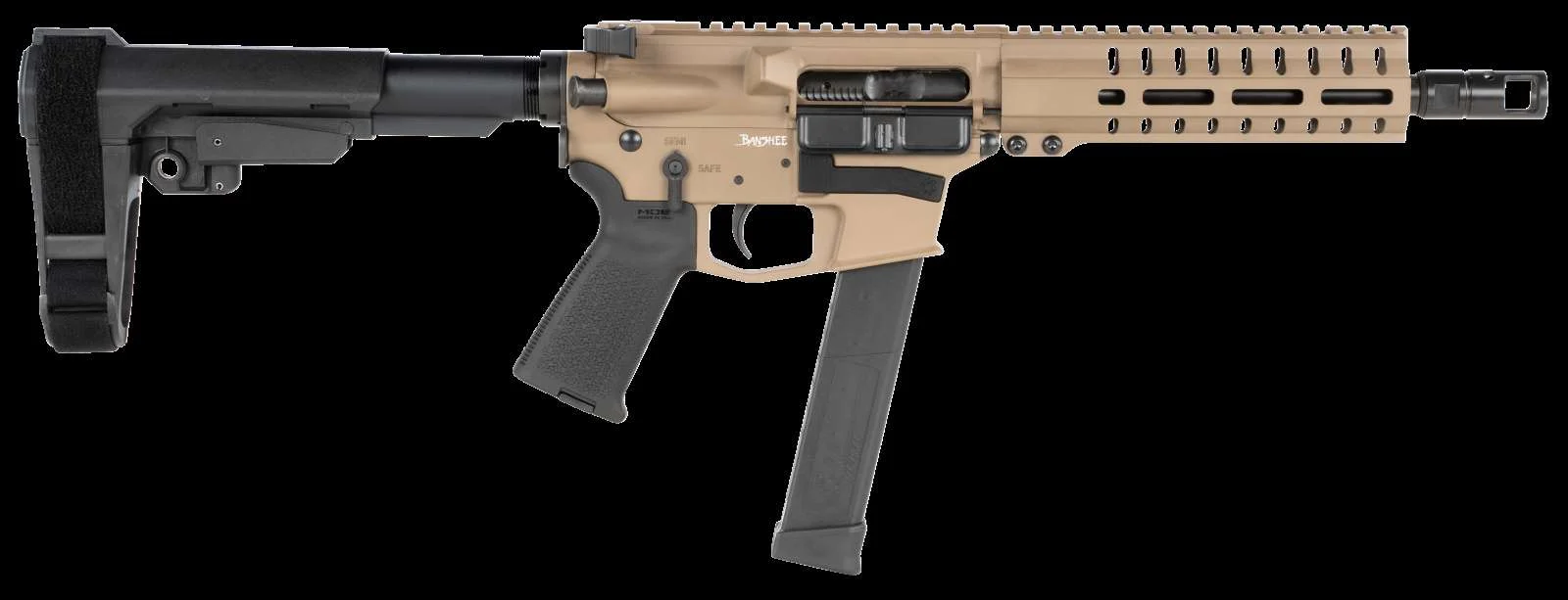 CMMG 10A428CFDE Banshee 300 10MM AUTO 30+1 Semi-Auto Pistol, Flat Dark Earth Cerakote, Magpul MOE Grip