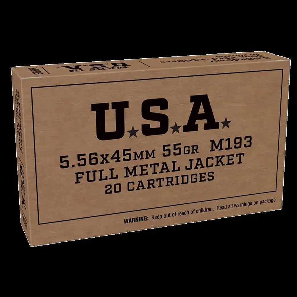 Winchester Ammo SG556W Service Grade5.56x45mm NATO 55 gr Full Metal Jacket (FMJ) 20 Bx/ 50 Cs
