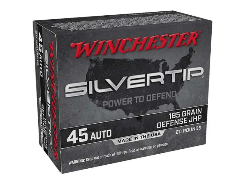 Winchester Ammo W45AST Super-X45 ACP 185 gr Silvertip Hollow Point 20 Bx/ 10 Cs