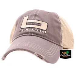 BANDED GEAR TRUCKER CAP OLIVE/KHAKI MESH W/ "b" LOGO