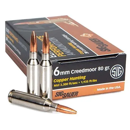 AMMO, 6MM CREEDMOOR, 80GR, ELITE SERIES COPPER, BOX/20, SOLID COPPER PROJECTILE
