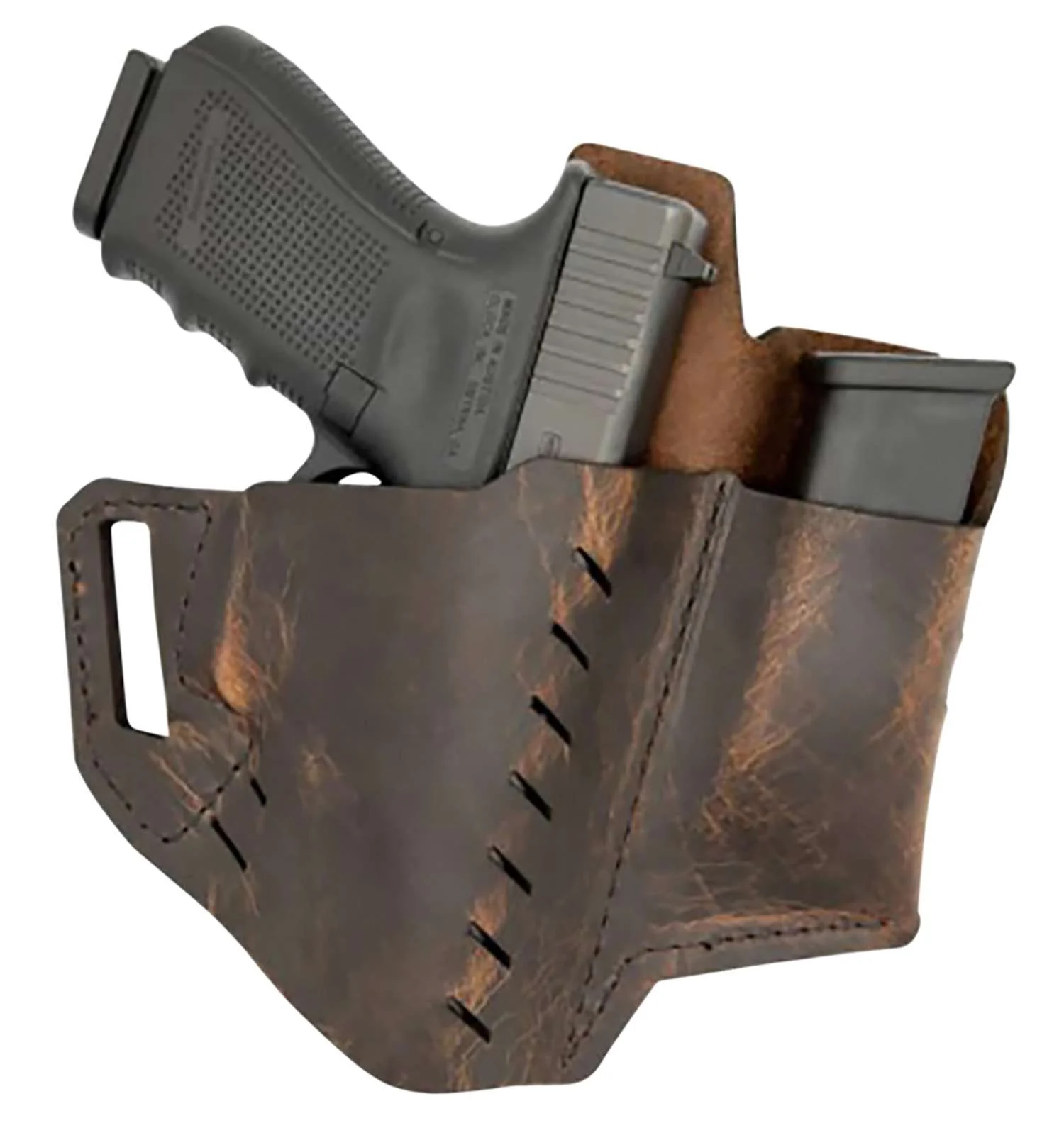 Versacarry 6220365 CommanderDistressed Brown Buffalo Leather OWB Sig P365 Right Hand Size P365