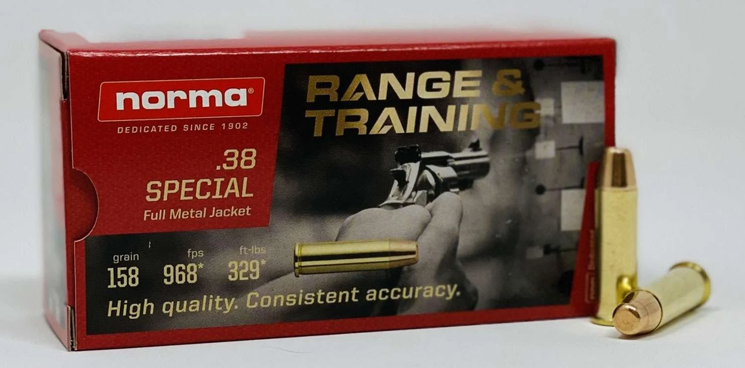 Norma Ammunition (RUAG) 620540050 Range and Training38 Special 158 gr Full Metal Jacket (FMJ) 50 Bx/ 20 Cs
