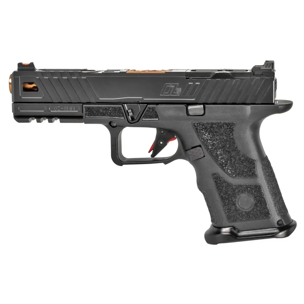 ZEV OZ9STDCOVERTBBRZ OZ9 Standard Covert 9mm Luger 15+1 Black Black Shorty Polymer Grip Bronze Barrel