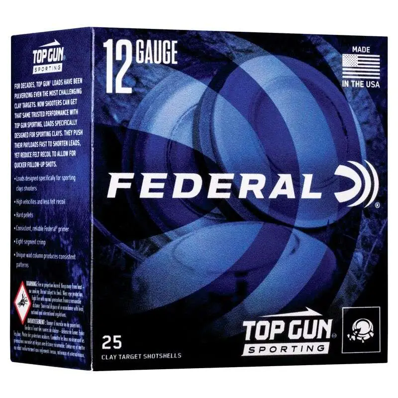 Federal TGSH1275 Top Gun Sporting 12 Gauge 2.75" 1 oz 7.5 Shot 25 Bx/ 10 Cs