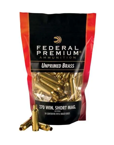 Federal PR3338FUPB50 Gold Medal338 Federal Rifle Brass 50 Per Bag