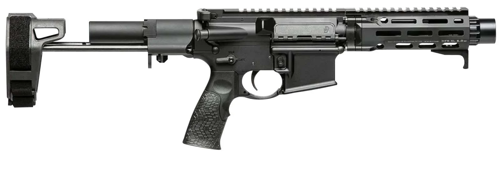Daniel Defense 208822070067 DDM4 PDW Semi-Auto .300 AAC BLACKOUT 7" No Magazine Black Hard Coat Anodized, Polymer Grip, CQB Gen7