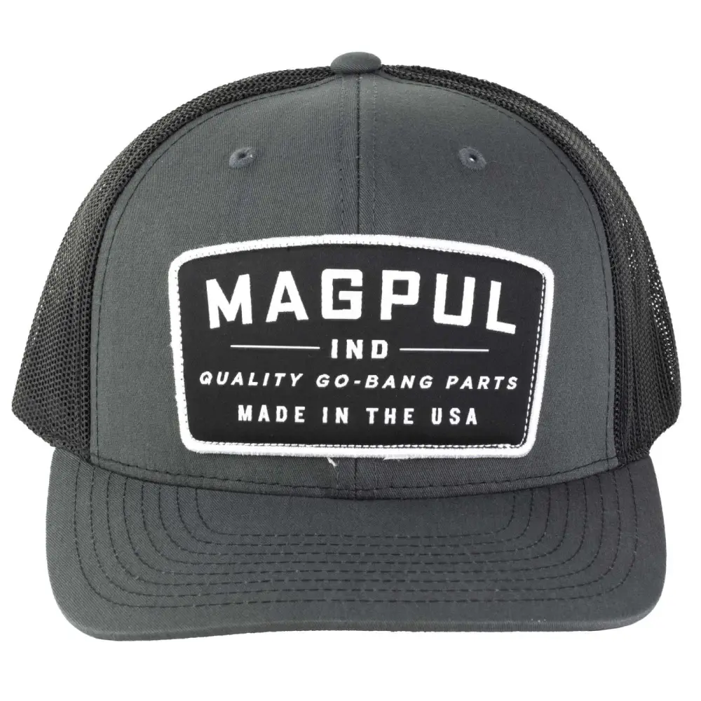 Magpul MAG1102-014 Go Bang Trucker Charcoal Gray Front w/Black Mesh Back