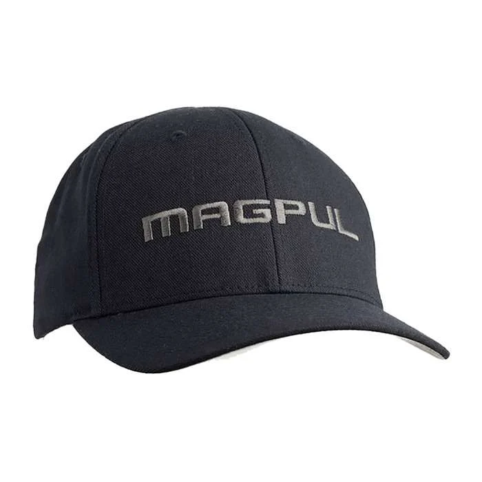 Magpul MAG1103-001 Wordmark Stretch Fit Hat Black S/M