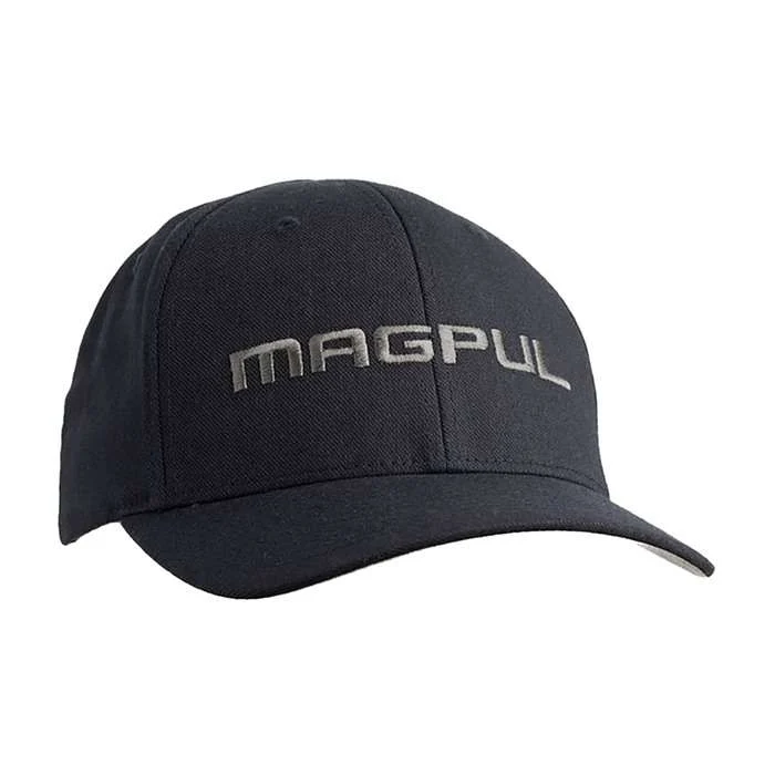 Magpul MAG1103-001 WordmarkStretch Hat L/XL Black