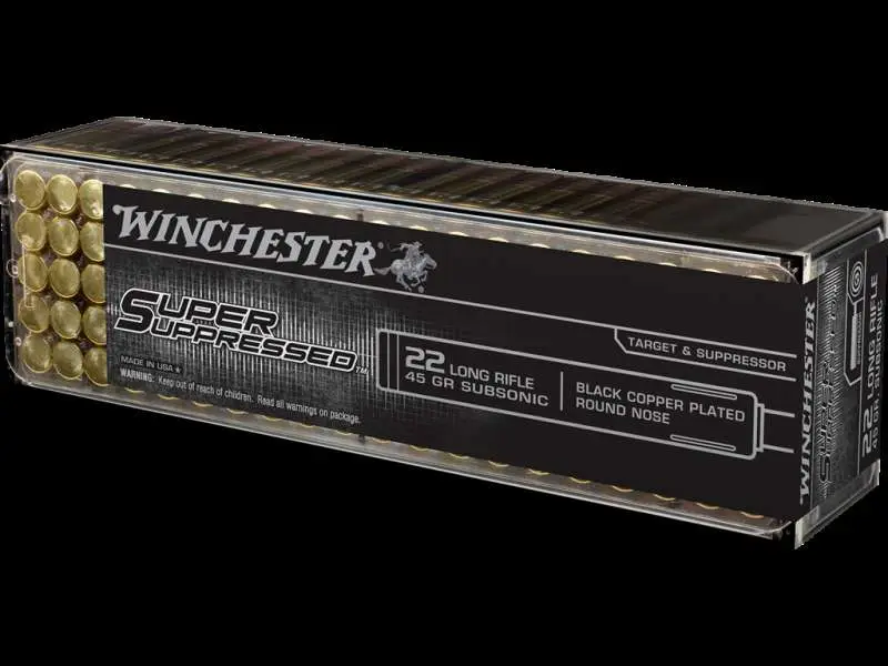 Winchester Ammo SUP22LRHP Super Suppressed22 LR 40 gr Lead Round Nose (LRN) 100 rd Bx