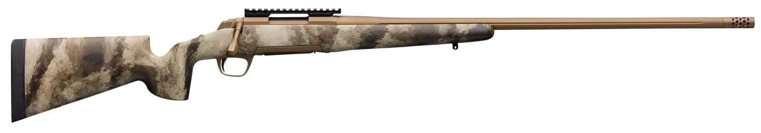Browning 35395297 X-Bolt .300 PRC 3+1 Bolt Rifle: A-TACS AU Camo, McMillan Stock, Burnt Bronze Cerakote