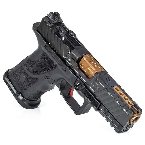 ZEV OZ9CCPTHYBBBRZ OZ9 Hybrid 9mm Luger 15+1 Black Black Polymer Grip Bronze Barrel
