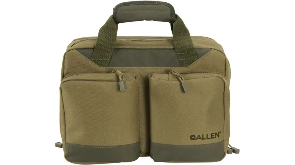 Allen 7603 Double Attache CaseGreen/Tan 2 Handguns