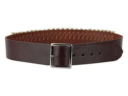 Hunter Company 1381L Cartridge BeltPistol 38 Cal 25 Rounds Chestnut Tan Leather 40"-45" 38" 2" Wide
