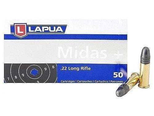 Lapua 420162 Midas+22 LR 40 gr Round Nose (RN) 50 Bx/ 100 Cs