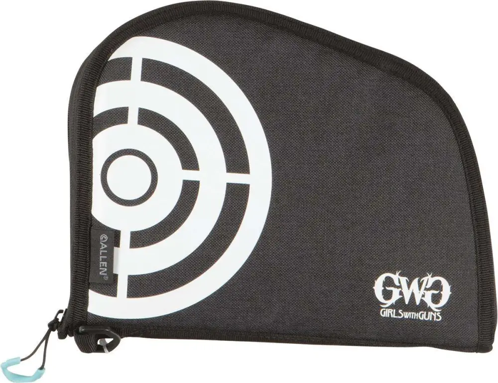 Girls With Guns 928 On Target8" Heather Black w/White Target Handgun Case