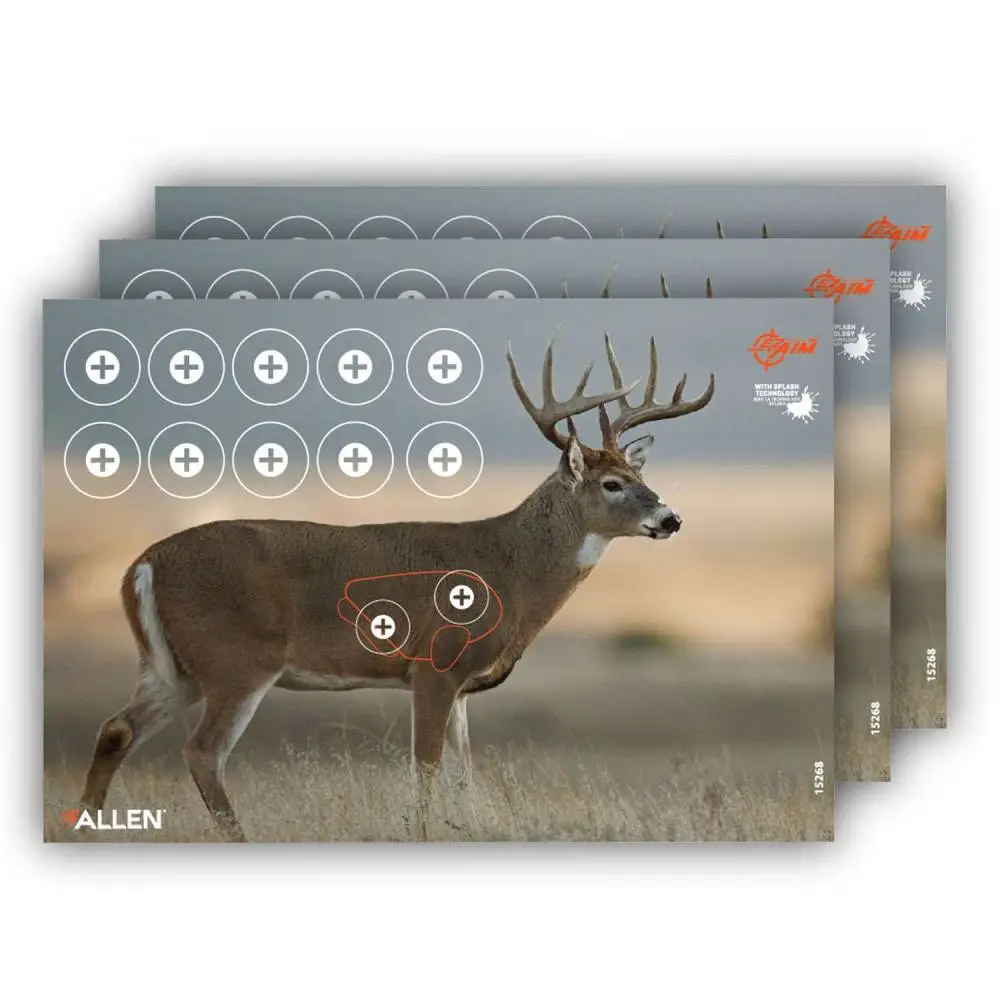 Allen 15268 EZ Aim Splash Non-Adhesive Paper 13" x 24" Whitetail Deer 3 Per Pack